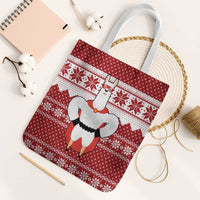 Llama Superhero Christmas Tote Bag Xmas Holiday Patterns - Wonder Print Shop