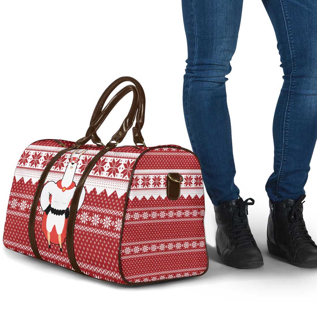 Llama Superhero Christmas Travel Bag Xmas Holiday Patterns - Wonder Print Shop