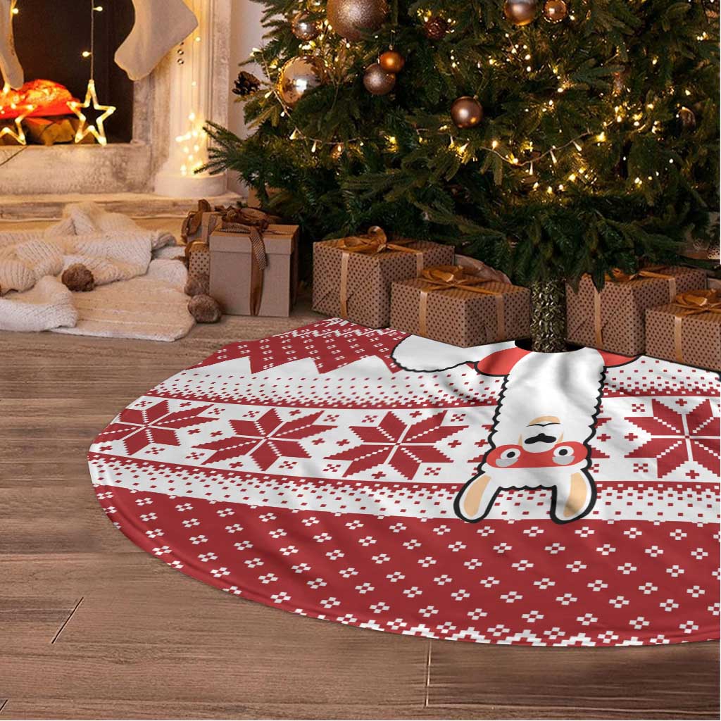 Llama Superhero Christmas Tree Skirt Xmas Holiday Patterns - Wonder Print Shop