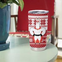 Llama Superhero Christmas Tumbler Cup Xmas Holiday Patterns - Wonder Print Shop