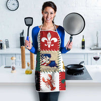 Louisiana Famous Things Christmas Apron Xmas Holiday Patterns - Wonder Print Shop