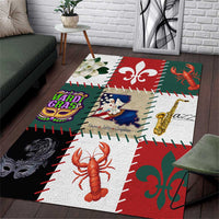 Louisiana Famous Things Christmas Area Rug Xmas Holiday Patterns - Wonder Print Shop