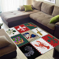Louisiana Famous Things Christmas Area Rug Xmas Holiday Patterns - Wonder Print Shop