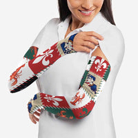 Louisiana Famous Things Christmas Arm Sleeves Xmas Holiday Patterns - Wonder Print Shop