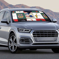 Louisiana Famous Things Christmas Auto Sun Shade Xmas Holiday Patterns - Wonder Print Shop