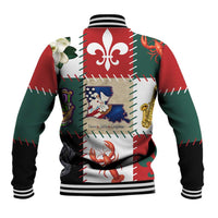 Louisiana Famous Things Christmas Baseball Jacket Xmas Holiday Patterns - Wonder Print Shop