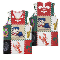Louisiana Famous Things Christmas Basketball Jersey Xmas Holiday Patterns - Wonder Print Shop