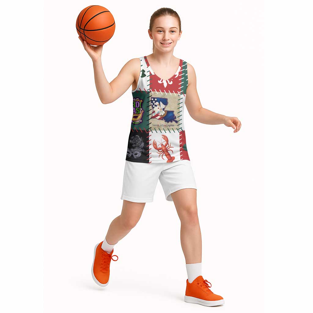 Louisiana Famous Things Christmas Basketball Jersey Xmas Holiday Patterns - Wonder Print Shop
