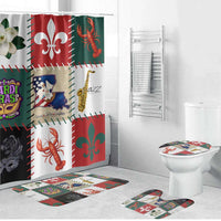 Louisiana Famous Things Christmas Bathroom Set Xmas Holiday Patterns - Wonder Print Shop