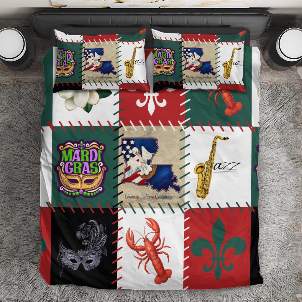 Louisiana Famous Things Christmas Bedding Set Xmas Holiday Patterns - Wonder Print Shop