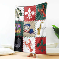 Louisiana Famous Things Christmas Blanket Xmas Holiday Patterns - Wonder Print Shop