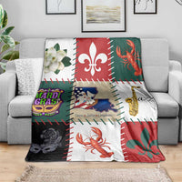 Louisiana Famous Things Christmas Blanket Xmas Holiday Patterns - Wonder Print Shop
