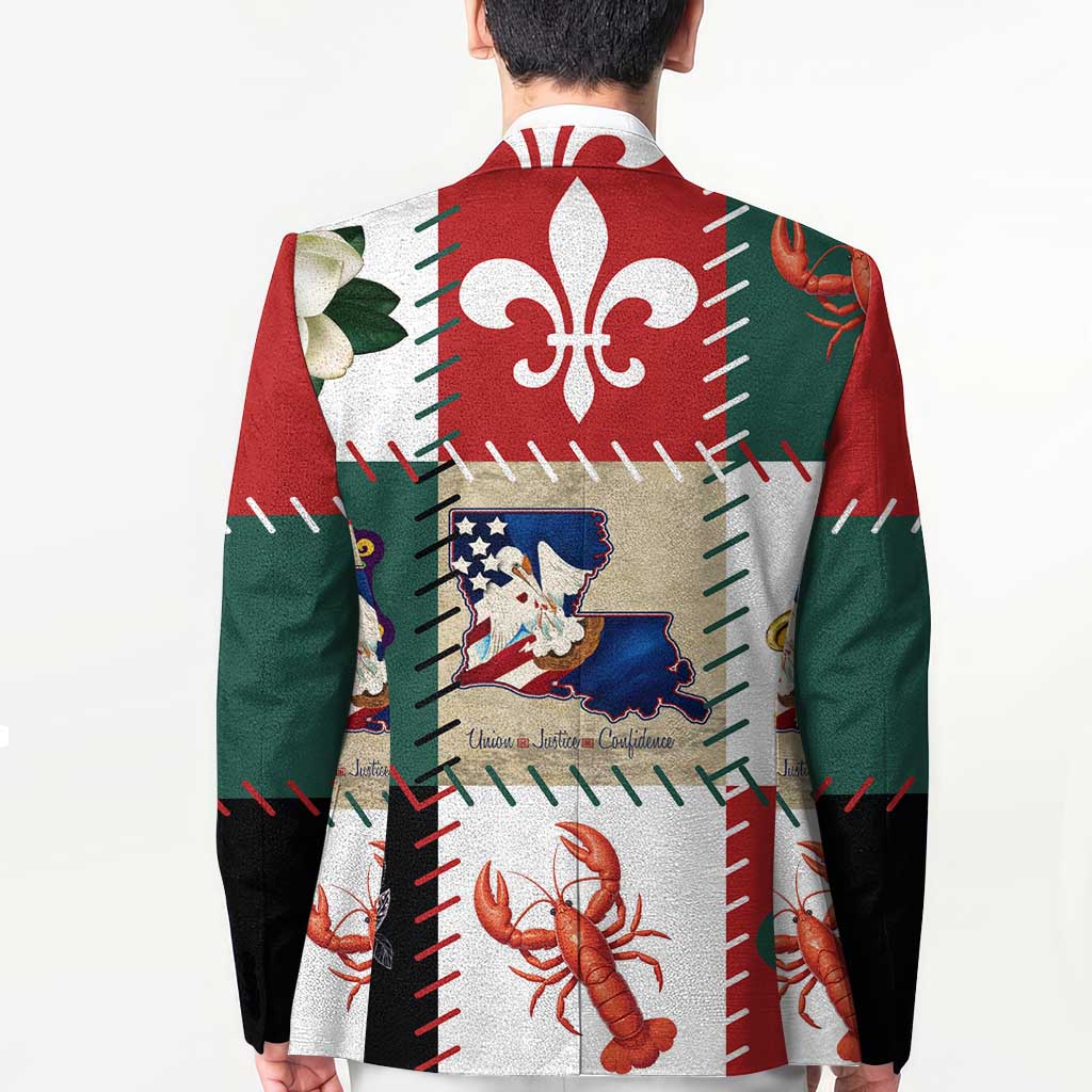 Louisiana Famous Things Christmas Blazer Xmas Holiday Patterns - Wonder Print Shop