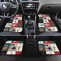 Louisiana Famous Things Christmas Car Mats Xmas Holiday Patterns - Wonder Print Shop