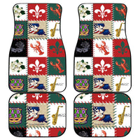 Louisiana Famous Things Christmas Car Mats Xmas Holiday Patterns - Wonder Print Shop