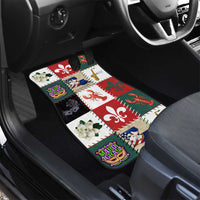Louisiana Famous Things Christmas Car Mats Xmas Holiday Patterns - Wonder Print Shop