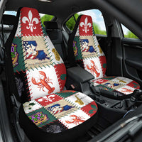 Louisiana Famous Things Christmas Car Seat Cover Xmas Holiday Patterns - Wonder Print Shop