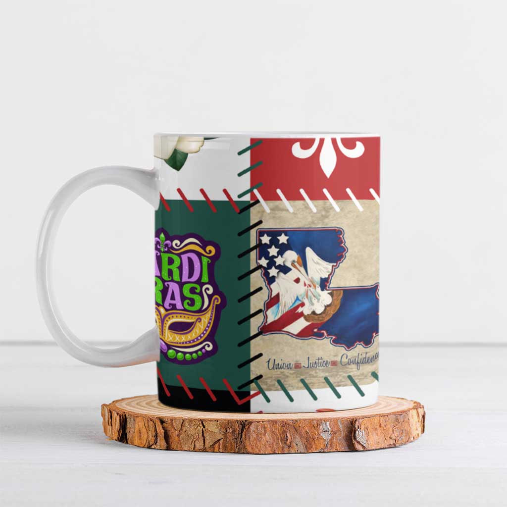 Louisiana Famous Things Christmas Ceramic Mug Xmas Holiday Patterns - Wonder Print Shop