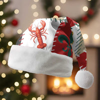 Louisiana Famous Things Christmas Santa Hat Xmas Holiday Patterns - Wonder Print Shop