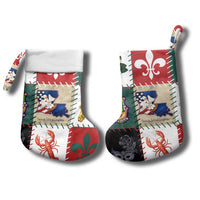Louisiana Famous Things Christmas Stocking Xmas Holiday Patterns - Wonder Print Shop