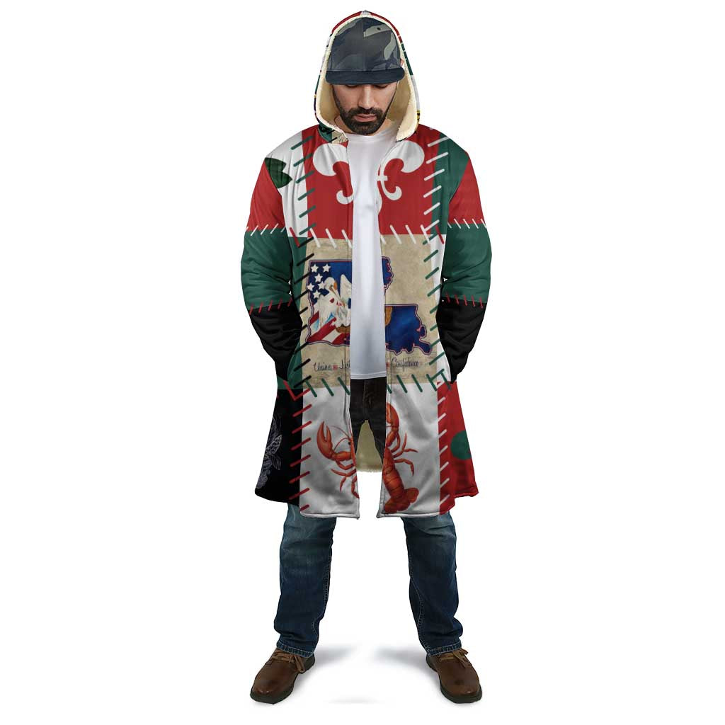 Louisiana Famous Things Christmas Cloak Xmas Holiday Patterns - Wonder Print Shop