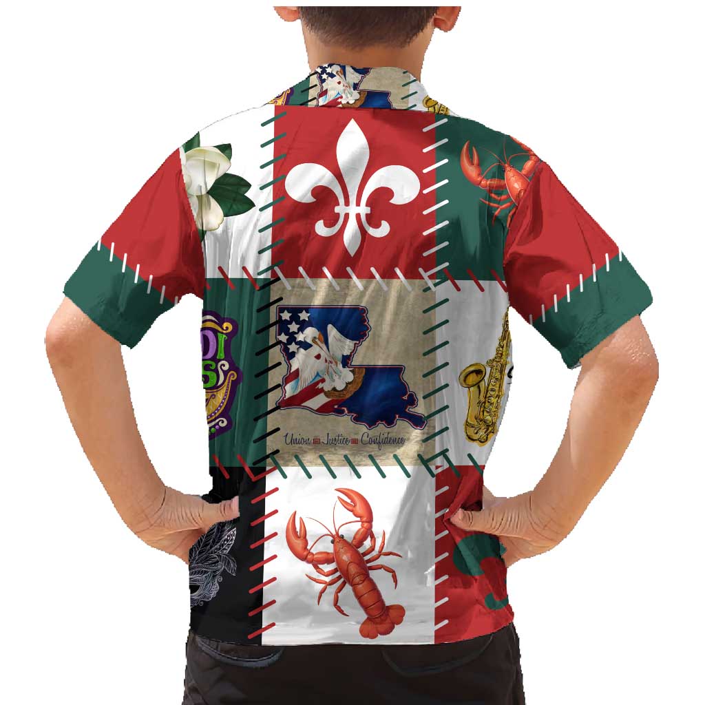 Louisiana Famous Things Christmas Family Matching Mermaid Dress and Hawaiian Shirt Xmas Holiday Patterns - Wonder Print Shop