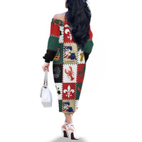 Louisiana Famous Things Christmas Family Matching Off The Shoulder Long Sleeve Dress and Hawaiian Shirt Xmas Holiday Patterns - Wonder Print Shop