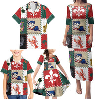 Louisiana Famous Things Christmas Family Matching Puletasi and Hawaiian Shirt Xmas Holiday Patterns - Wonder Print Shop