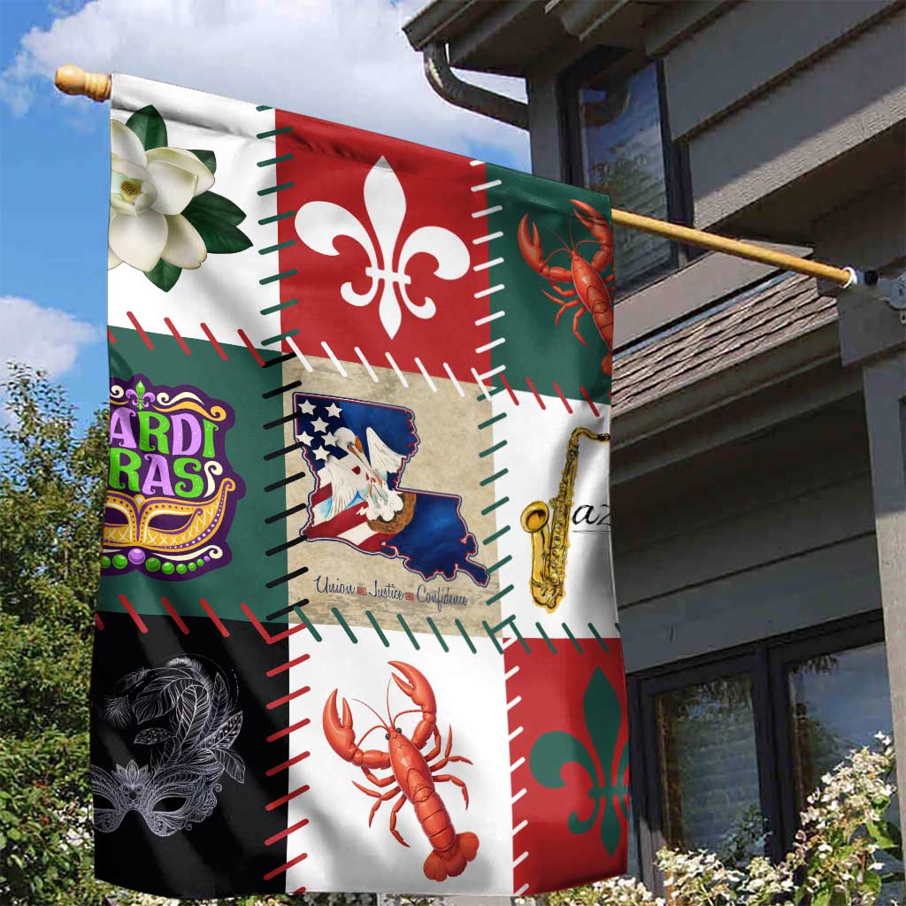 Louisiana Famous Things Christmas Garden Flag Xmas Holiday Patterns - Wonder Print Shop