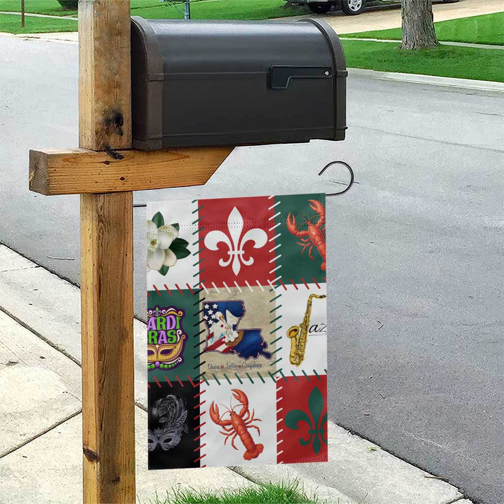 Louisiana Famous Things Christmas Garden Flag Xmas Holiday Patterns - Wonder Print Shop