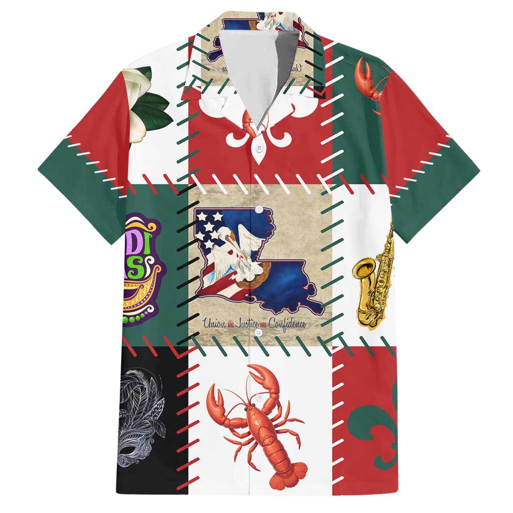 Louisiana Famous Things Christmas Hawaiian Shirt Xmas Holiday Patterns - Wonder Print Shop