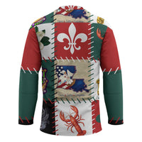 Louisiana Famous Things Christmas Hockey Jersey Xmas Holiday Patterns - Wonder Print Shop
