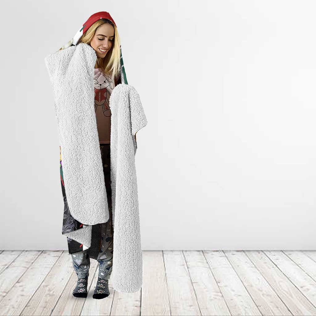 Louisiana Famous Things Christmas Hooded Blanket Xmas Holiday Patterns - Wonder Print Shop