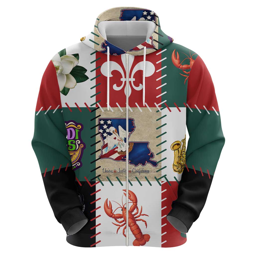 Louisiana Famous Things Christmas Hoodie Xmas Holiday Patterns - Wonder Print Shop