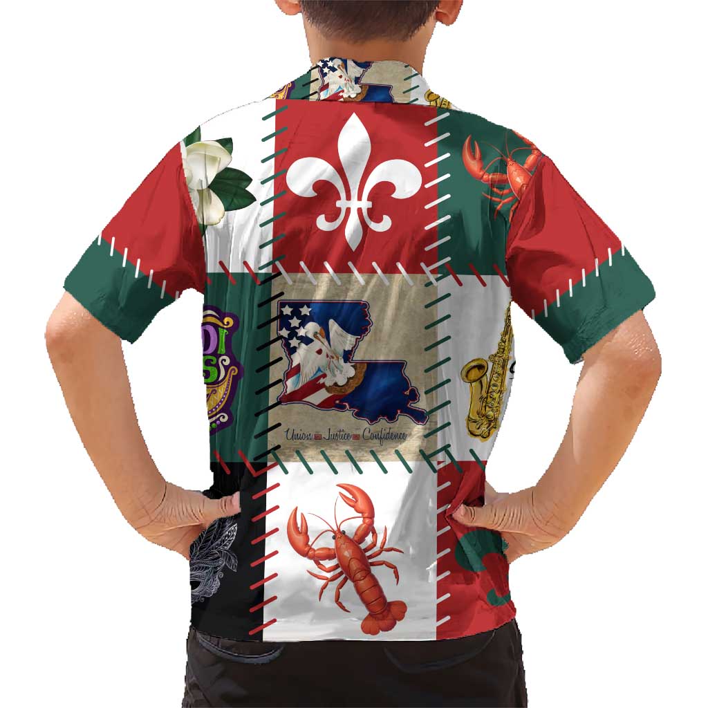 Louisiana Famous Things Christmas Kid Hawaiian Shirt Xmas Holiday Patterns - Wonder Print Shop