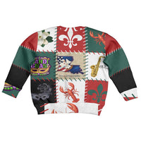 Louisiana Famous Things Christmas Kid Ugly Christmas Sweater Xmas Holiday Patterns - Wonder Print Shop