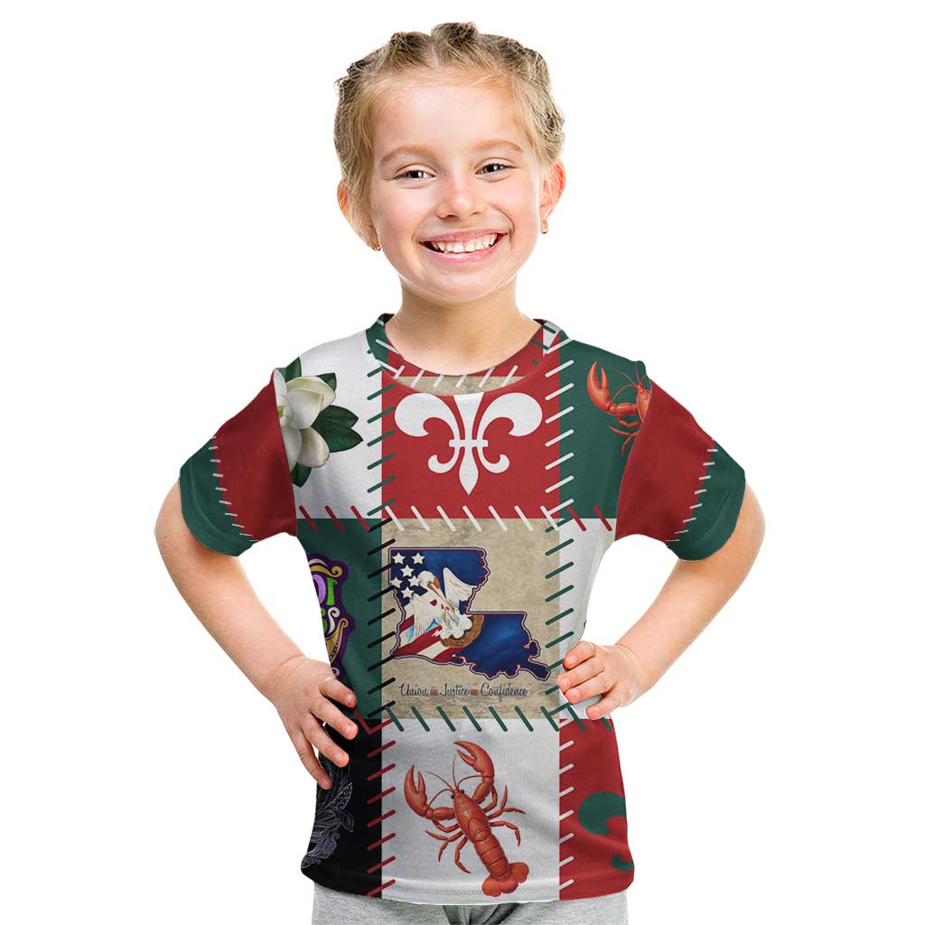 Louisiana Famous Things Christmas Kid T Shirt Xmas Holiday Patterns - Wonder Print Shop