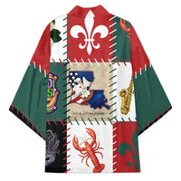 Louisiana Famous Things Christmas Kimono Xmas Holiday Patterns - Wonder Print Shop