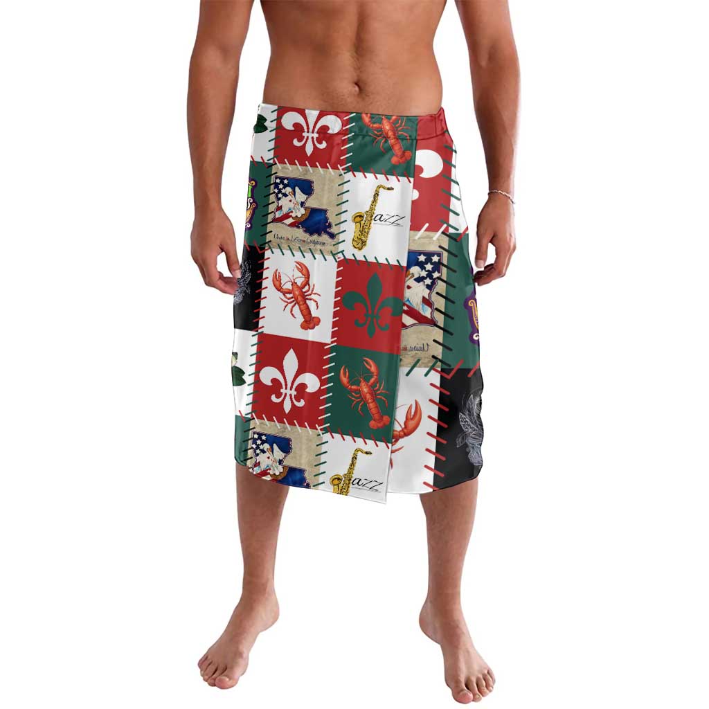 Louisiana Famous Things Christmas Lavalava Xmas Holiday Patterns - Wonder Print Shop