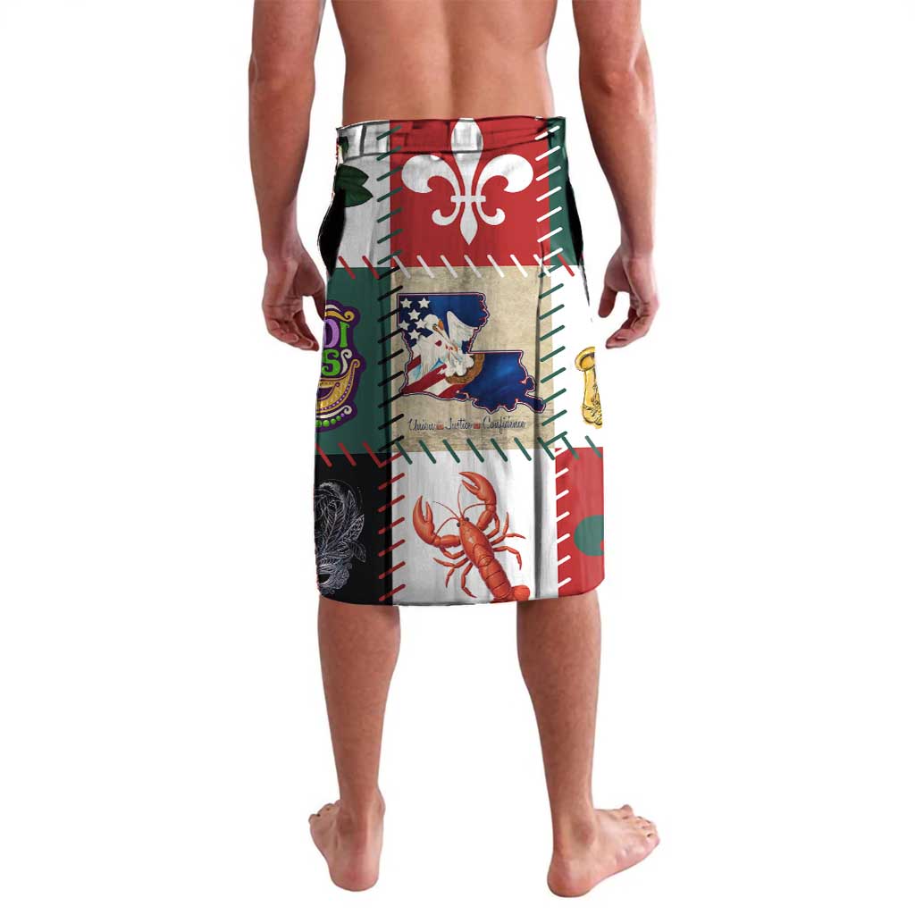 Louisiana Famous Things Christmas Lavalava Xmas Holiday Patterns - Wonder Print Shop