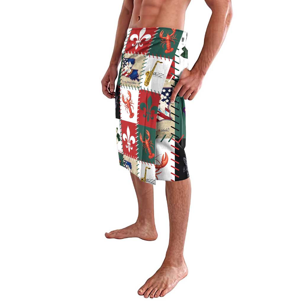 Louisiana Famous Things Christmas Lavalava Xmas Holiday Patterns - Wonder Print Shop