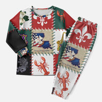 Louisiana Famous Things Christmas Pajama Set Xmas Holiday Patterns - Wonder Print Shop
