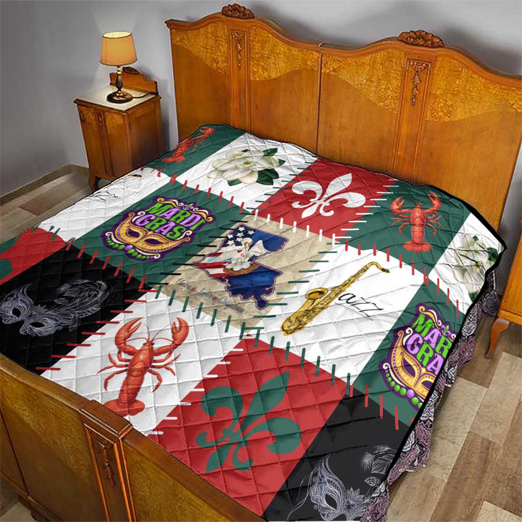 Louisiana Famous Things Christmas Quilt Xmas Holiday Patterns - Wonder Print Shop