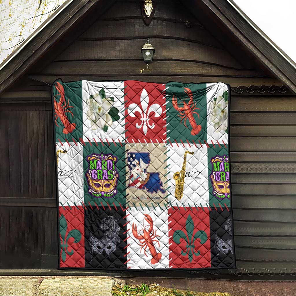 Louisiana Famous Things Christmas Quilt Xmas Holiday Patterns - Wonder Print Shop