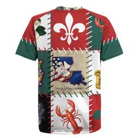 Louisiana Famous Things Christmas Rugby Jersey Xmas Holiday Patterns - Wonder Print Shop