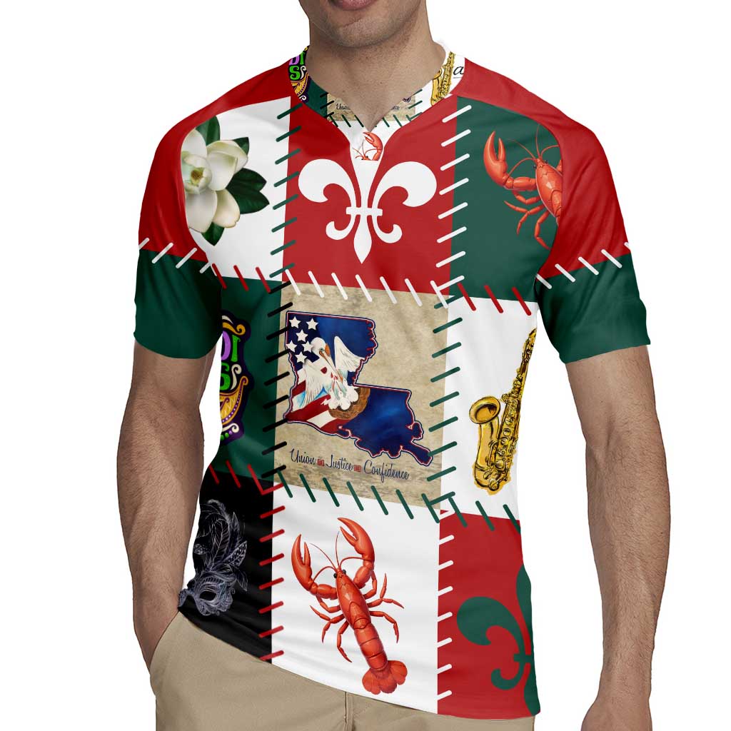 Louisiana Famous Things Christmas Rugby Jersey Xmas Holiday Patterns - Wonder Print Shop