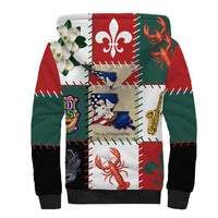 Louisiana Famous Things Christmas Sherpa Hoodie Xmas Holiday Patterns - Wonder Print Shop
