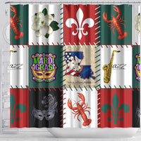 Louisiana Famous Things Christmas Shower Curtain Xmas Holiday Patterns - Wonder Print Shop