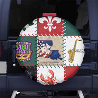 Louisiana Famous Things Christmas Spare Tire Cover Xmas Holiday Patterns - Wonder Print Shop