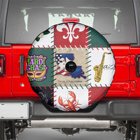 Louisiana Famous Things Christmas Spare Tire Cover Xmas Holiday Patterns - Wonder Print Shop